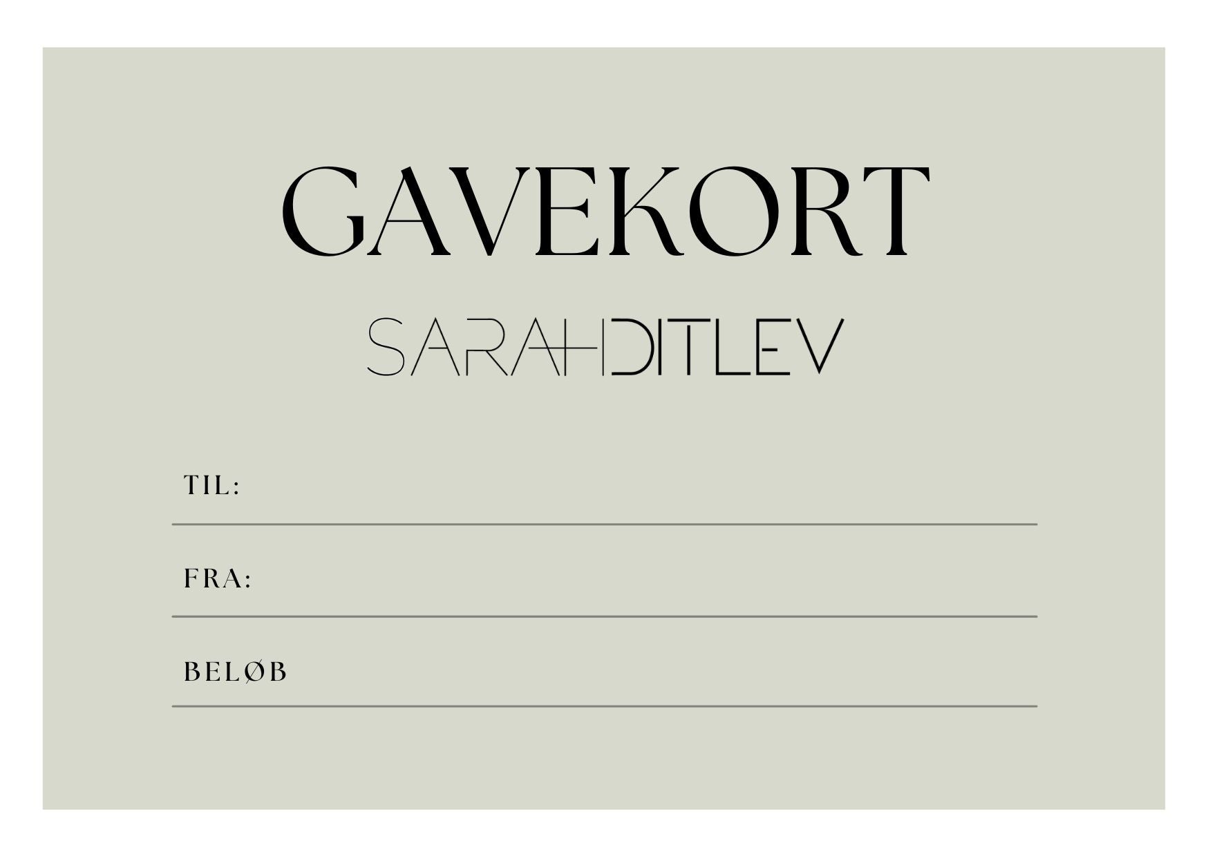 Email Gavekort